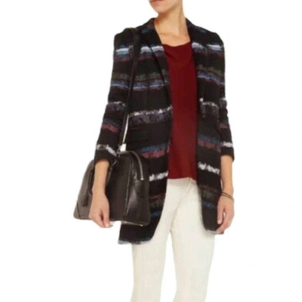 $650 - Rag & Bone Mohair Blend Striped Jacket Blazer - XS - Picture 2 of 9